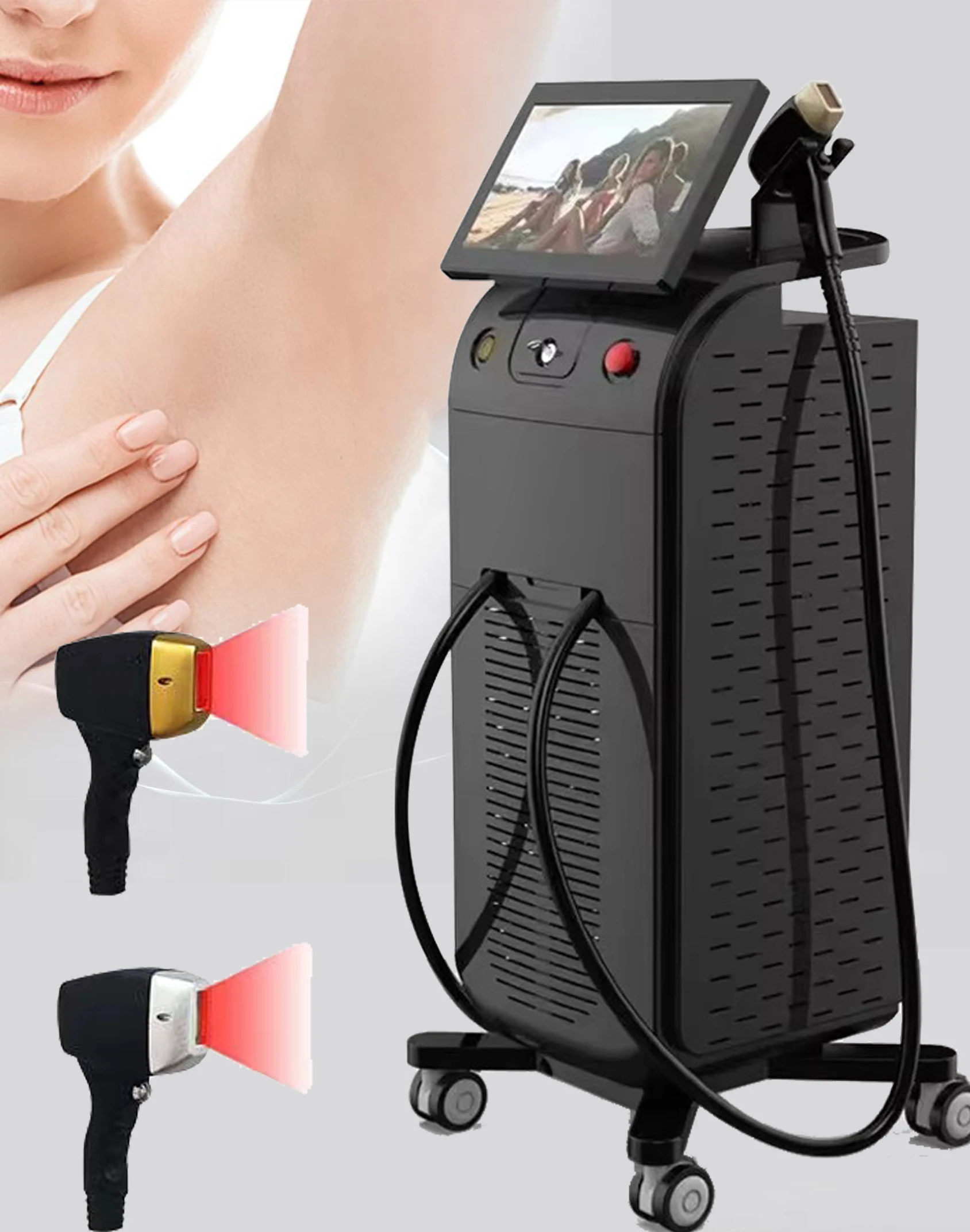 With Rental System 3 Waves 755nm 808nm 1064nm Diode Laser Hair Removal Machine To Beauty Salon Equipment
