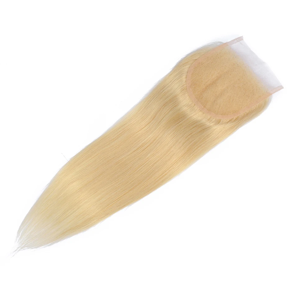 Yeswigs 613 Blonde Lace Frontal Closure Straight Wave Brazilian Human Hair Virgin Cuticle Aligned 4X4 5x5 360 Lace 613 Closure