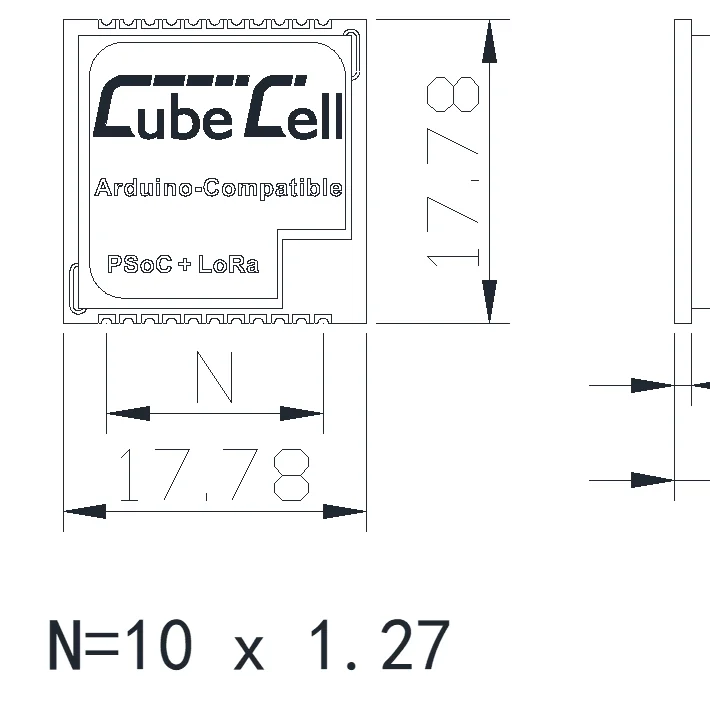 Heltec iot cubecell-модуль HTCC-AM01 с ASR6051/ASR6052 для LoRa/LoRaWAN узел 433 МГц 868
