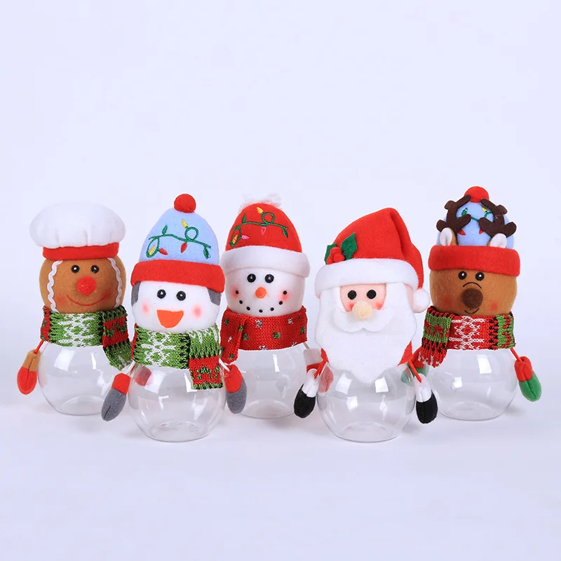Gift New Year Christmas Candy Jar Christmas Decorations For Home Child Kids Storage Bottle Santa Bag Sweet Christmas Box