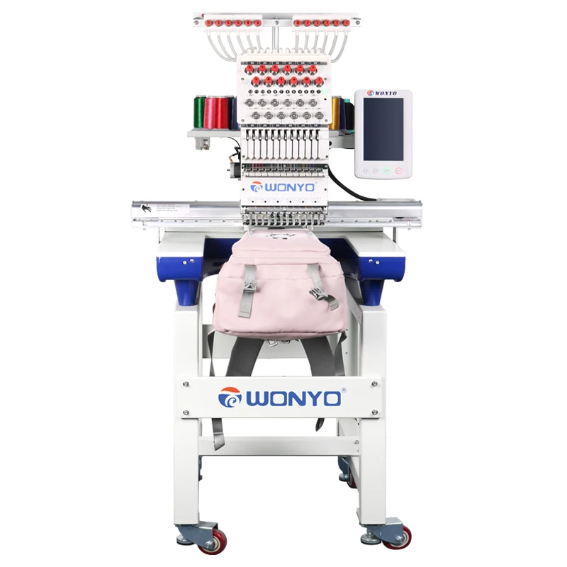 10 лет сервис! WONYO 12/15 иглы многофункциональная вышивальная машина с логотипом футболки цена одной головки
