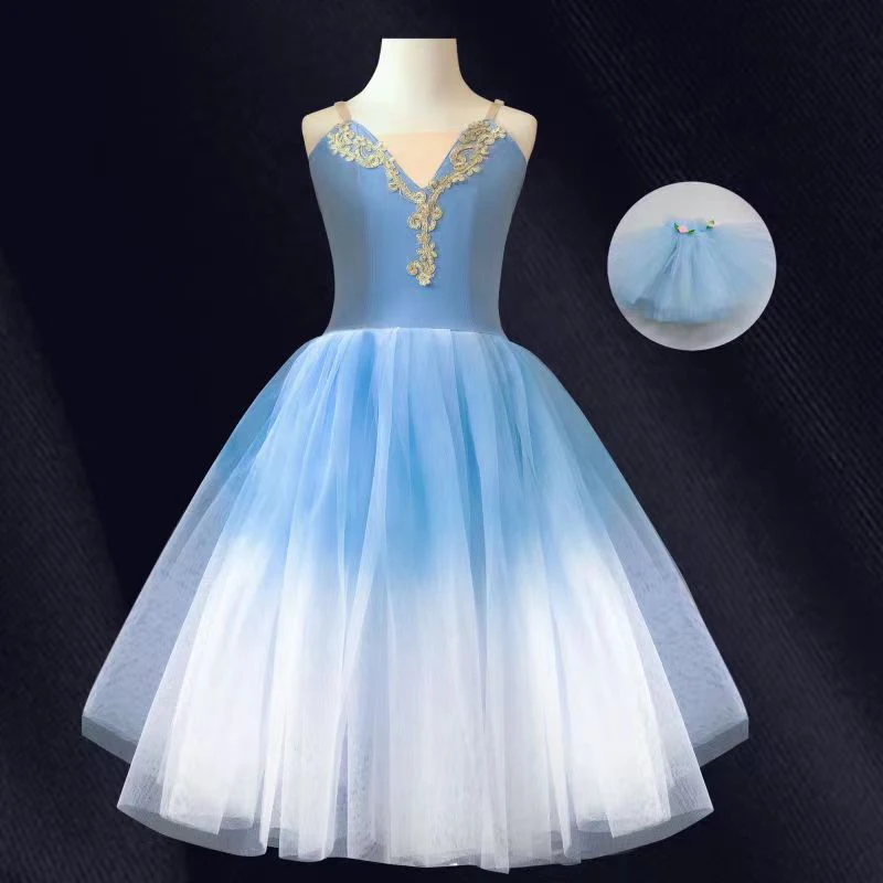 Women and girl Ballet Tutu Skirt Women Dress Long Vestidos For Girls Performance Clothing Swan Belly Dance Skirts
