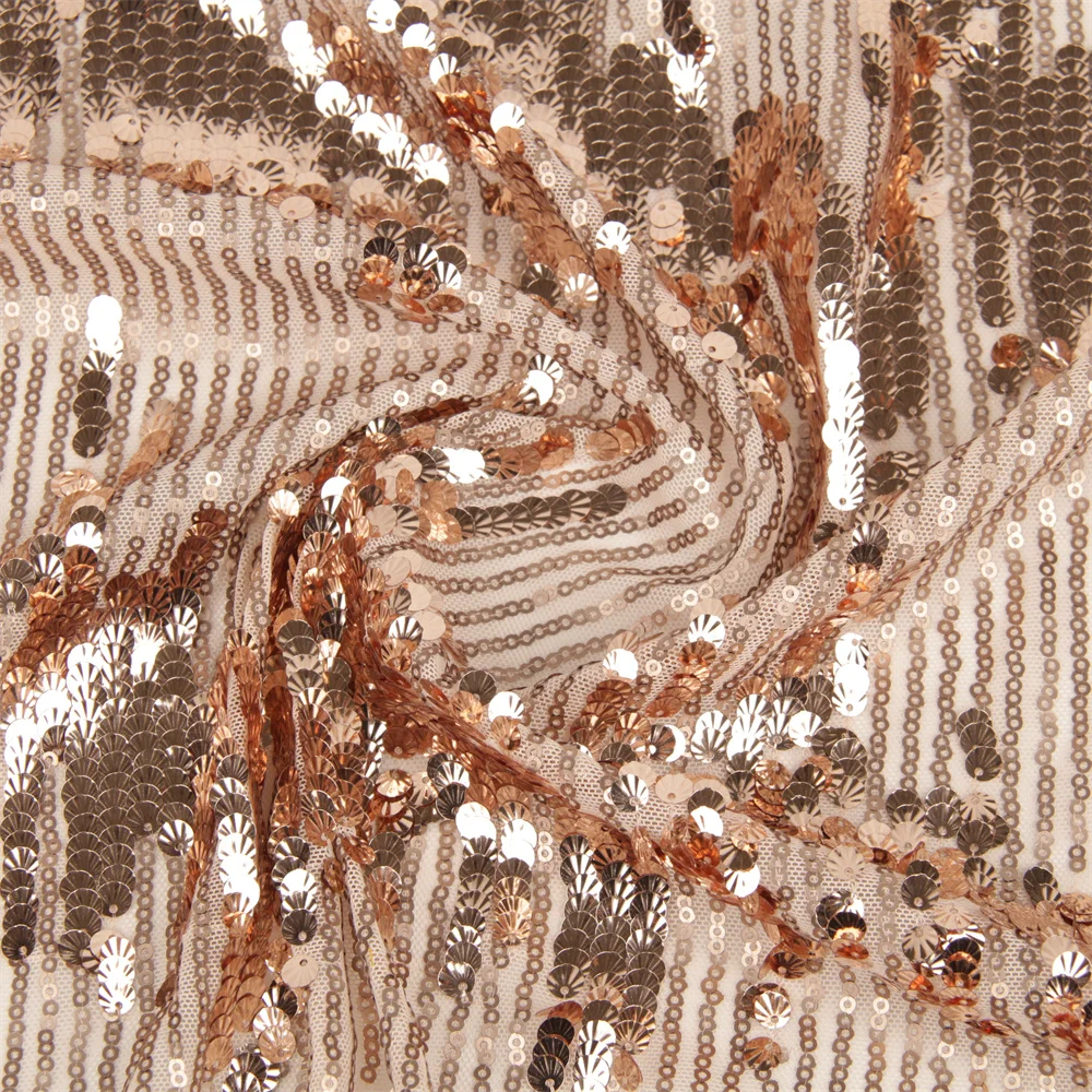 Free Samples Lace 3mm+5mmSequins Embroidery Tulle Floral Embroidered Net Fabric Wholesale Sequin Lace Fabric