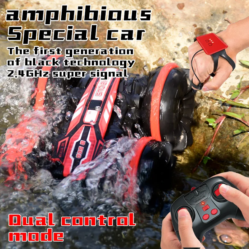 4WD amphibious stunt vehicle 2.4G double-sided Radio-controlled car all terrain off-road vehicle