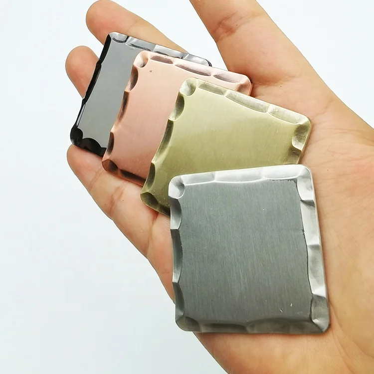 Custom Blank square Shape Forged Hammered Laser Engraving Golf Ball Marker