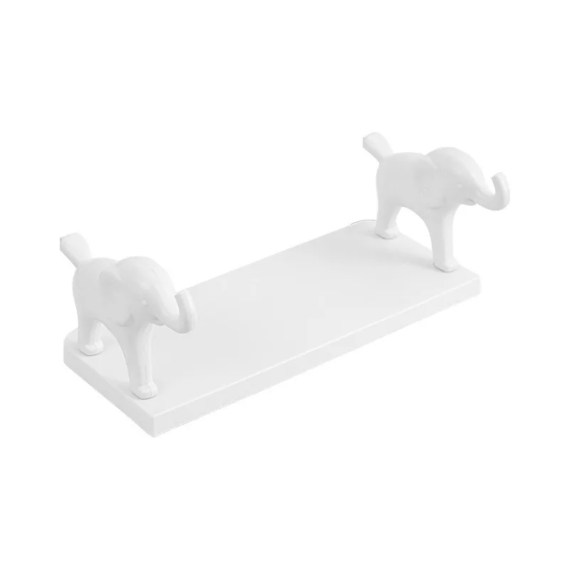 Cute Elephant Wall Mounted Storage Rack New Kitchen and Bathroom Draining Shelf Stylish Wall Shelves