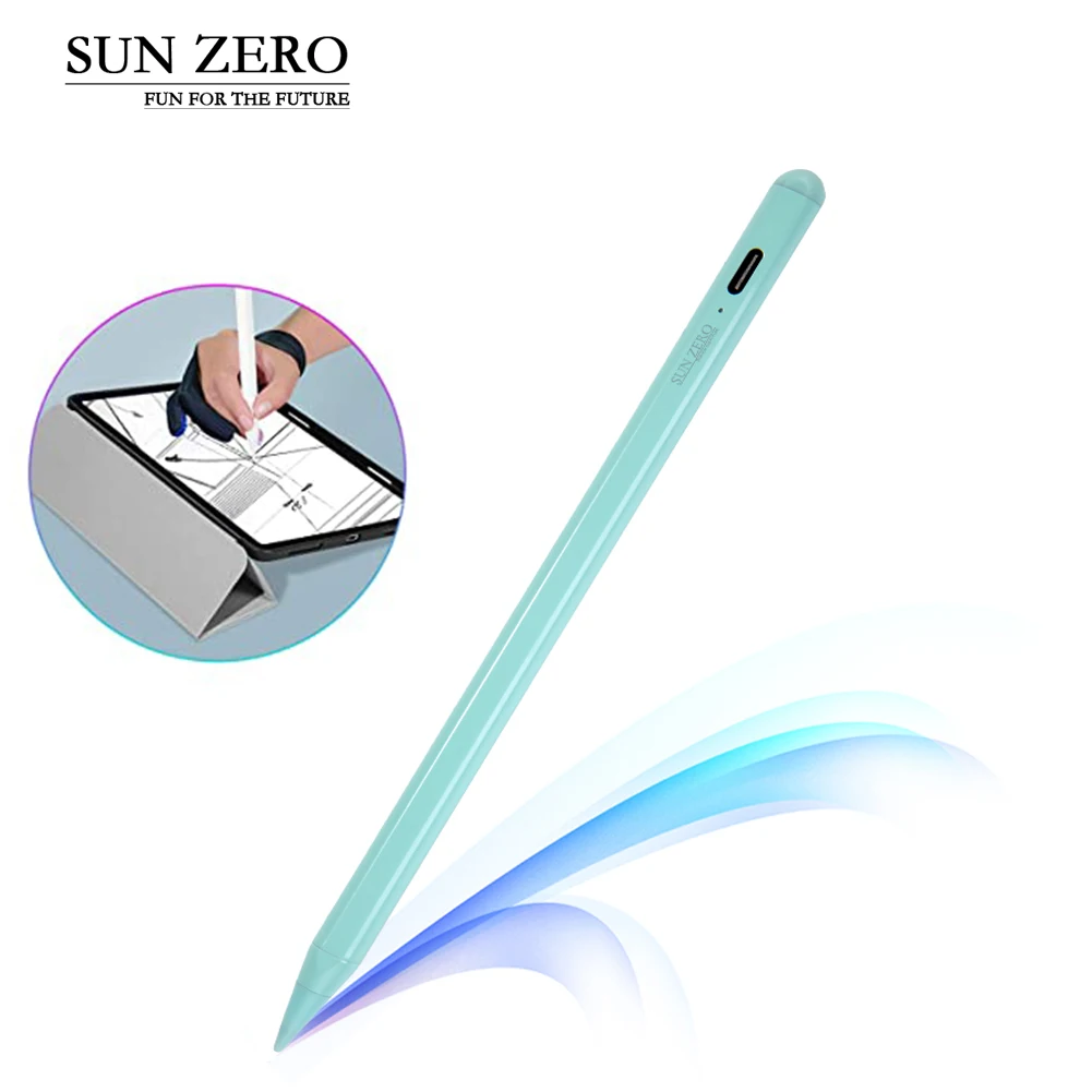 Умный универсальный стилус Sun Zero со светодиодной подсветкой, высокоточный планшет со стилусом, алюминиевый металлический стилус