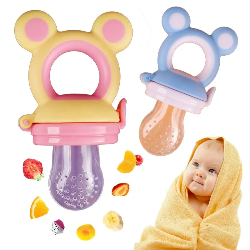 
2021 Dew Design Baby fruit feeder silicone Teething Toy Baby silicone Pacifier feeder fooder feeder babies 