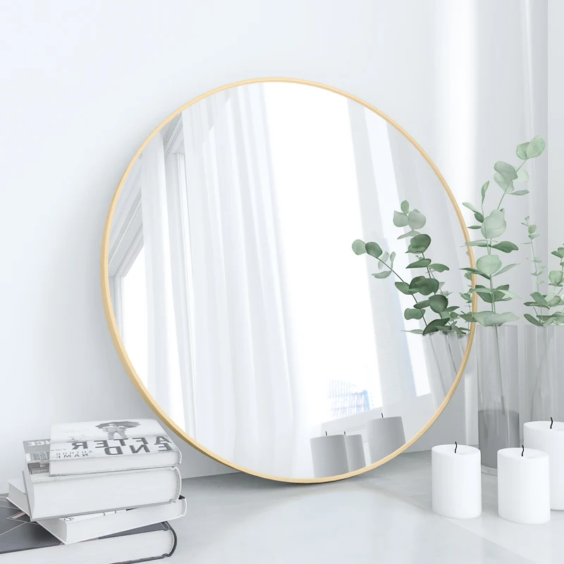 Modern Design Sense Whole Body Hanging Wall Make up Bathroom Glass Frame Round Mirror Household Furniture Decoration