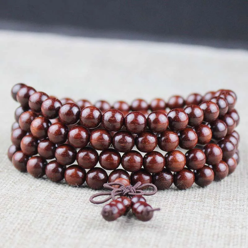 Tibetan Buddhist Genuine Sandal Wood Rosary 108 Mala Beads  Natural Rosewood Yoga Meditation Healing Bracelet necklace Man