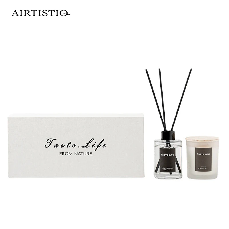 Wooden Lid Diffuser Custom Wedding Candles Home Fragrance Scented Luxury Gift Set With Logo For Guests