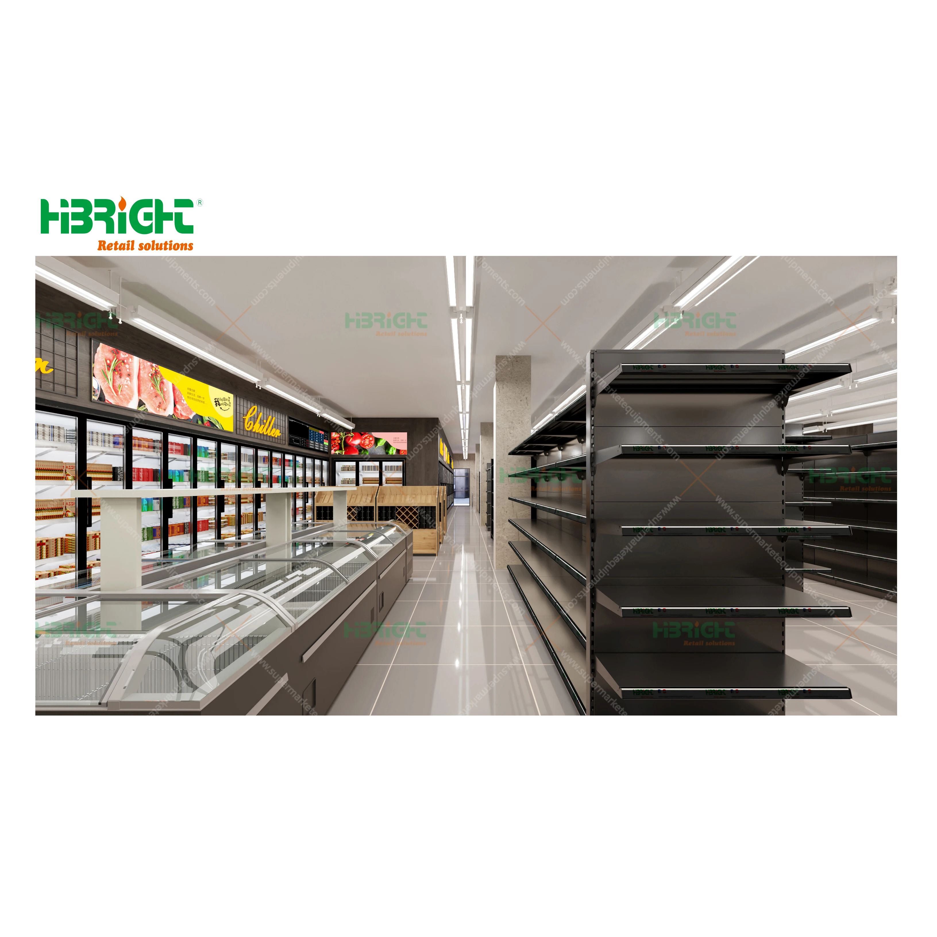Highbright Retail Solutions Supermarket Shelves 3D 2D Layout Design