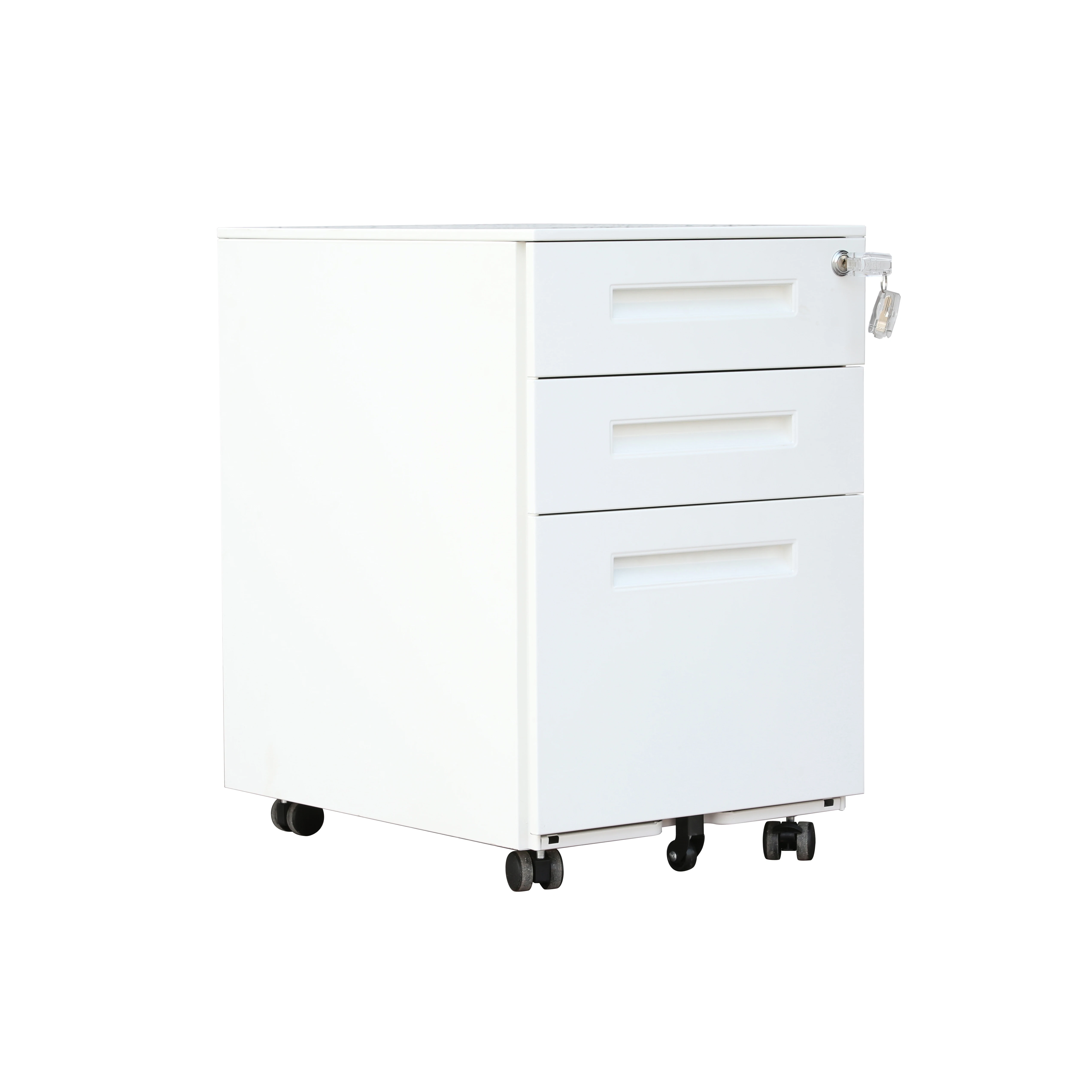 Современная Заводская металлическая 3-выдвижная стальная Мобильная подставка под настольный шкаф для Дома Офиса