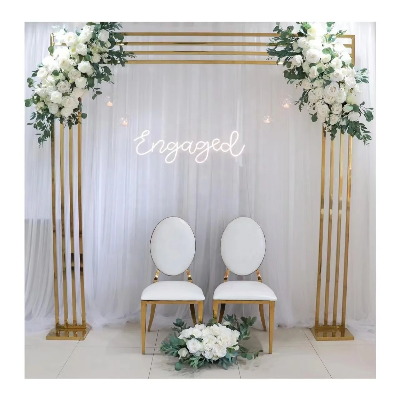 Популярный свадебный реквизит железная свадебная АРКА с воздушными шарами и искусственными цветами для украшения свадебного фона