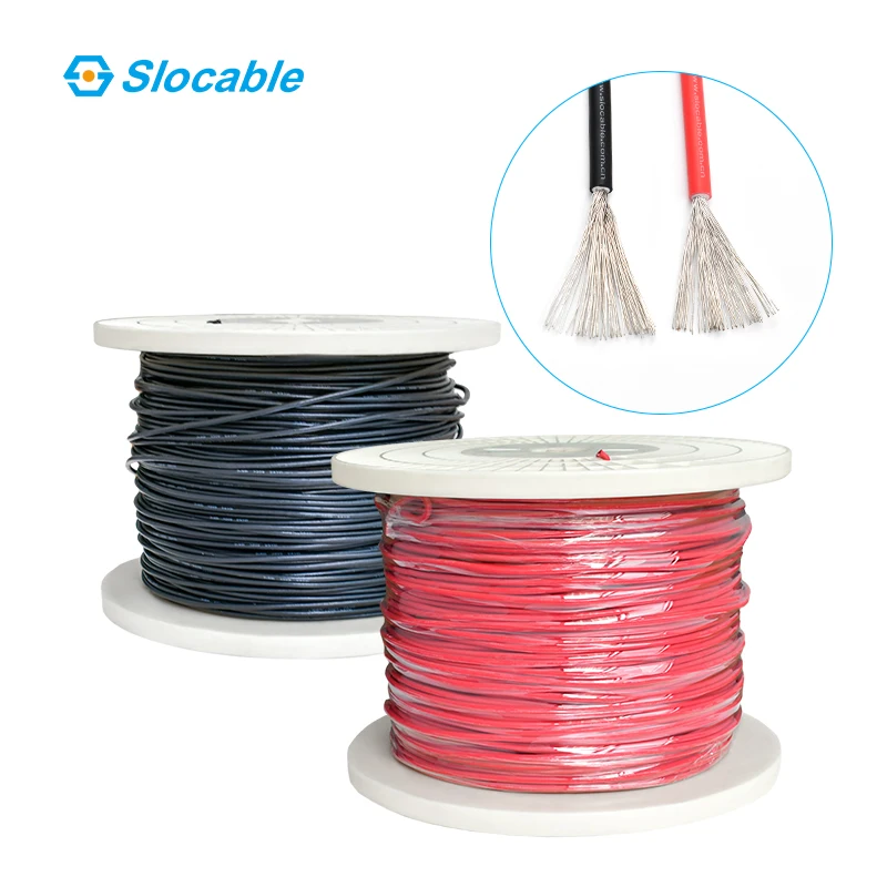 Slocable Solar Pv Dc Cable TUV AWG 10 Solar Wire Cable 6mm2 PE Copper High Voltage XLPE DC 1500V Solar Wire