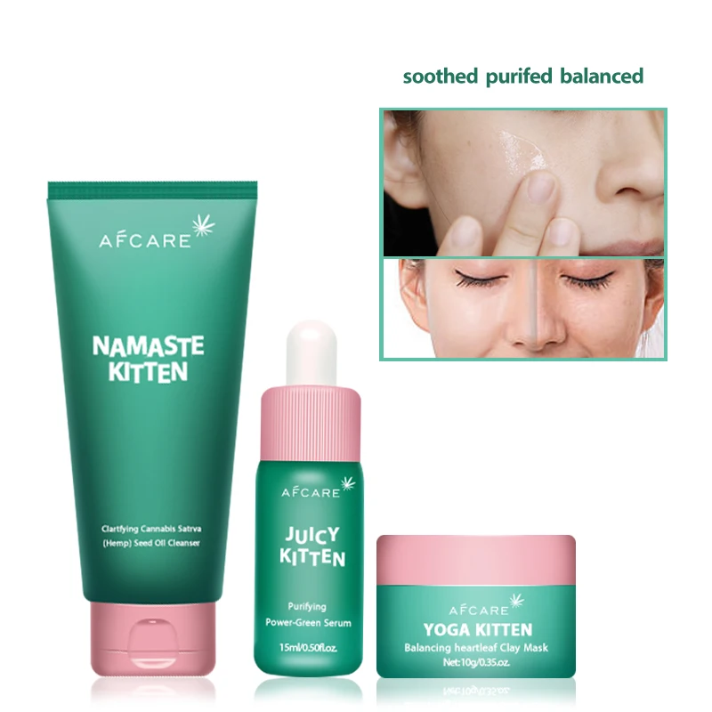 Face Care Set Hot Selling Korea Hemp Facial Clay Mask For Women Moisturizing And Whitening