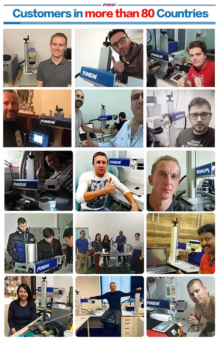 Funsun 10W 20W 30W 50W Desktop Multifunctional Fiber Laser Marking Machine for Metal Steel Aluminum Engraving