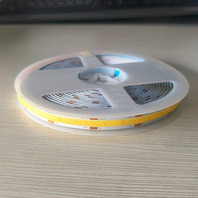 Tunable White 2700K-6500K cob 14W/m 608 leds/M FPC Width 10mm DC 24V LED Flexible Strip