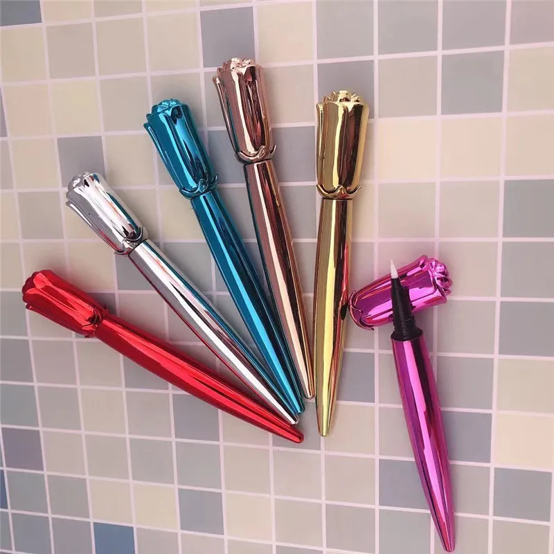 
Custom logo private label rose glitter Diamond magic color liquid adhesive eyeliner glue pen 