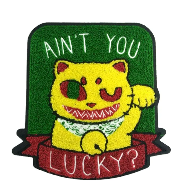 
 Лучшая цена, синель, вышивка, дешевая Персонализированная мультяшная кошка, вышитая нашивка для детей с Bestar  