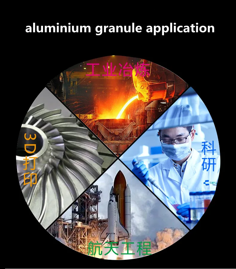 0.5-2.0mm aluminum pellets particles Al Granules for Pipeline dredging
