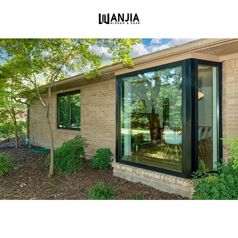 Wholesale Global Trade Customized French Design Aluminum Windows French Windows Security Glass Bay Window