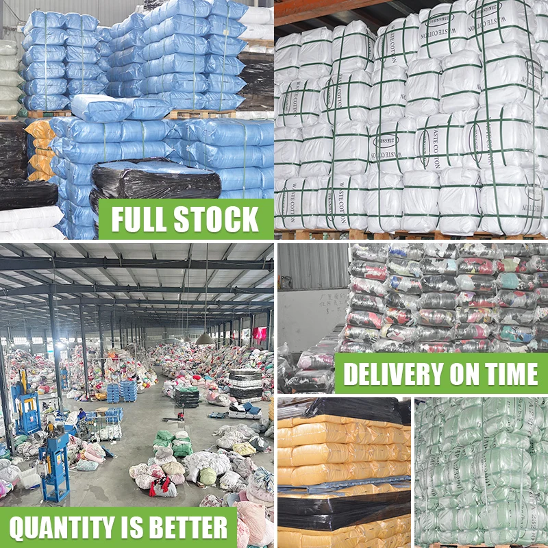 Cotton white bathrobe wiping cloth, environmentally friendly textile waste, industrial use