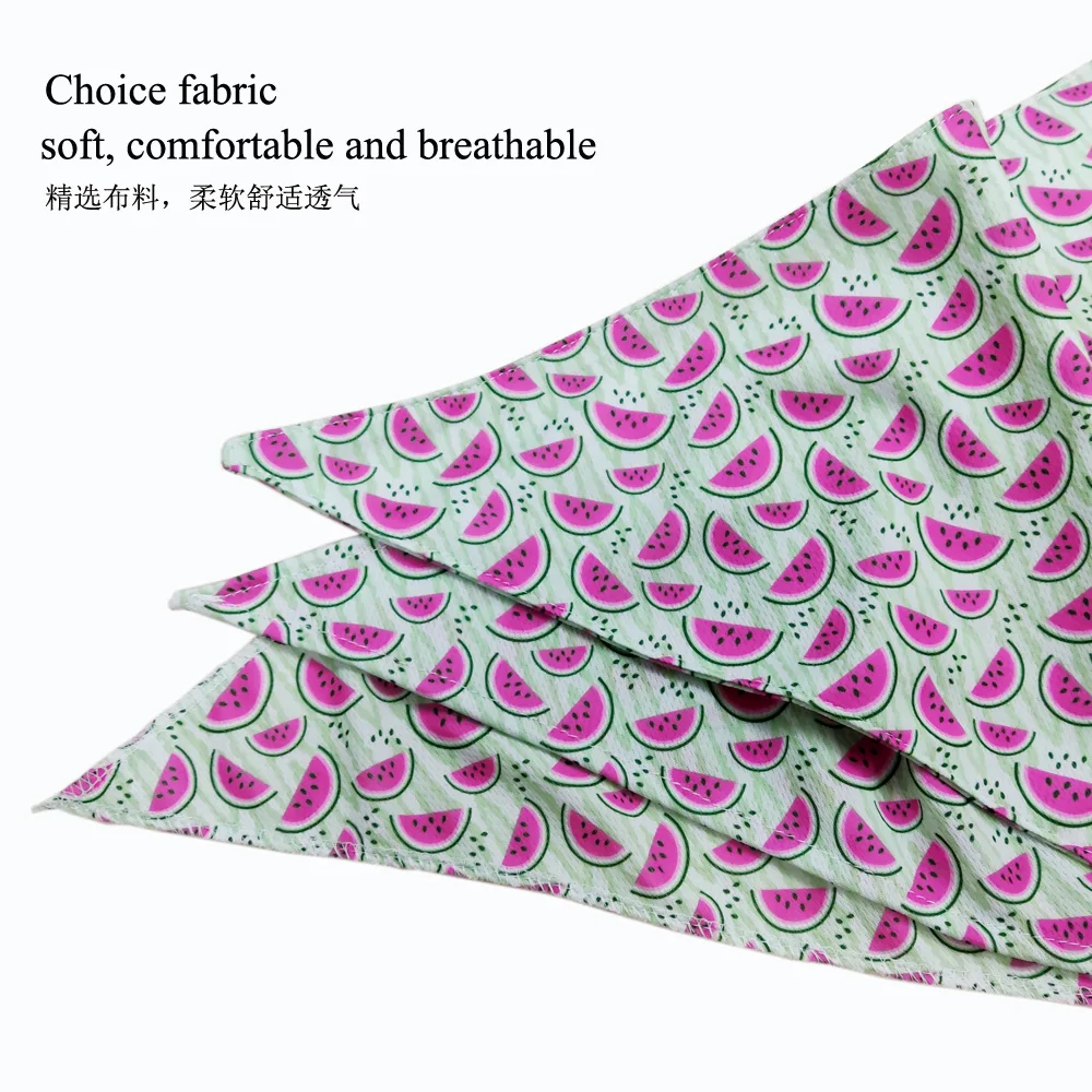Wholesale Cooling Soft Double Side Fabric Washable Triangle Sublimated Dog Bandana With Custom Logo Print