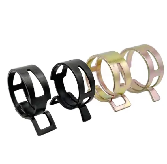 High Quality Customized OEM Metal Silver Pipe Clamps 3mm 6mm 15mm Spring Loaded Hose Clamps
