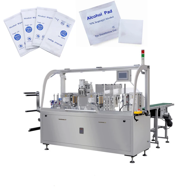 Single piece sterilized wet wipes packaging machine pouch sachet disposable wet tissue pocket packing machine price