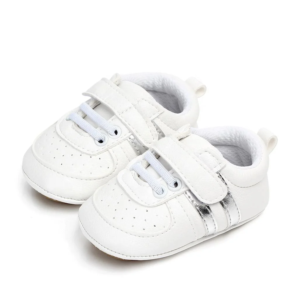 Factory Direct Sales Fashionable Baby Moccasins Non-Slip Small White Shoes Soft Bottom