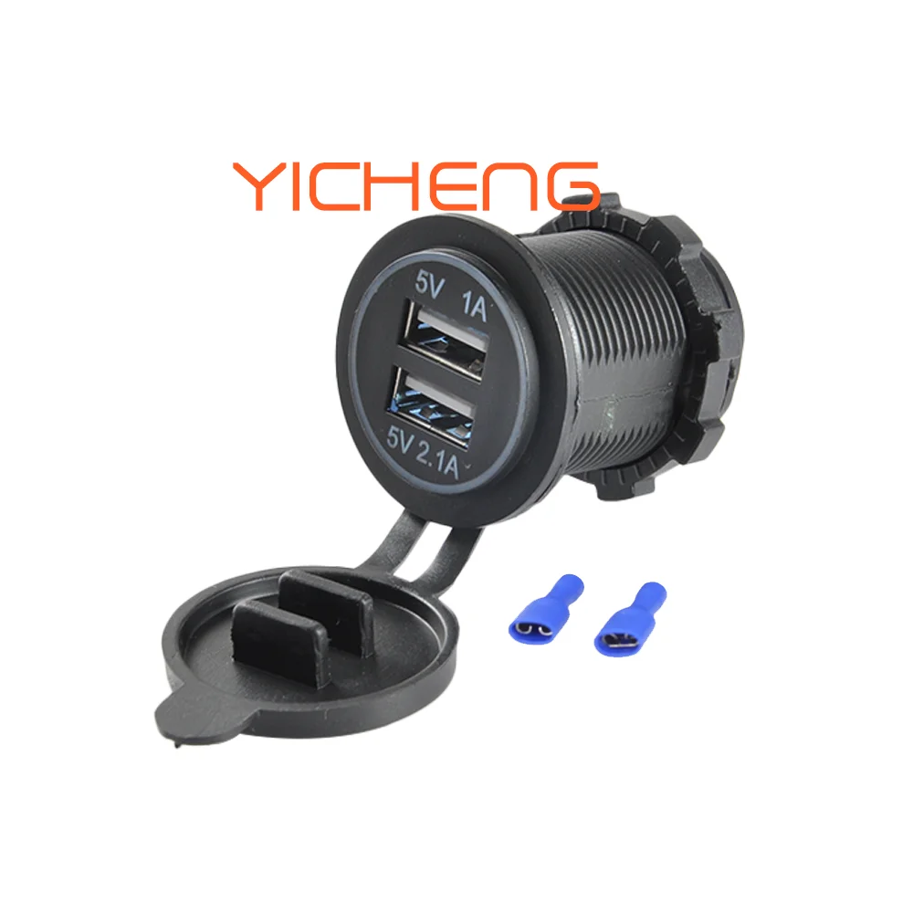 Mobile Phone 3.1A Port Socket Marine Dual USB Charger with Mounting Panel