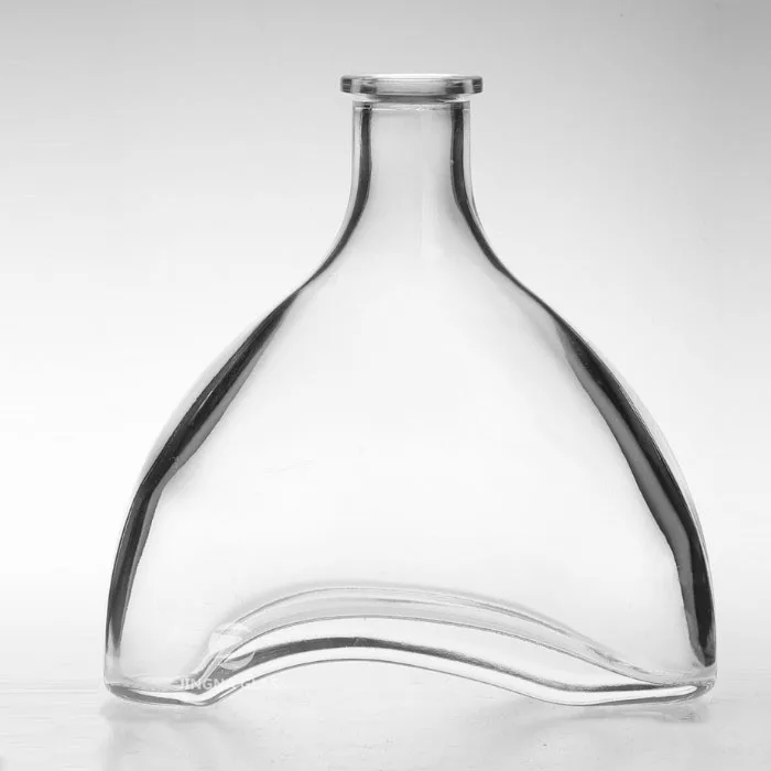JINGNA Recyclable Unique Customized 750ml spirit brandy whisky glass bottle