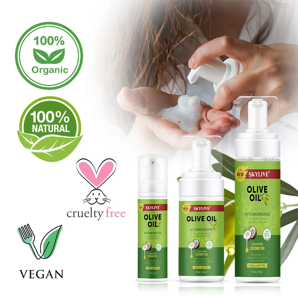 Private Label Hair Products Foam Styling Strong Hold Hair Foam Mousse Dreadlocks for Curly Hair