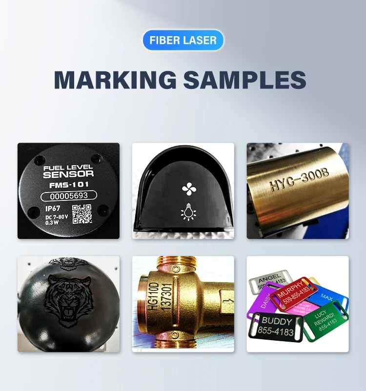 Optical Fiber Metal Laser Marking Machine Raycus 20w 30w 50w