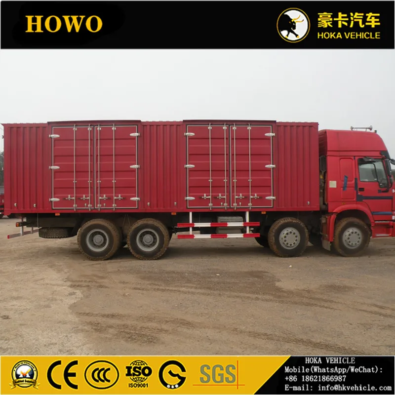 SINOTRUK HOWO 8X4 371HP 35T контейнер грузовик красный цвет