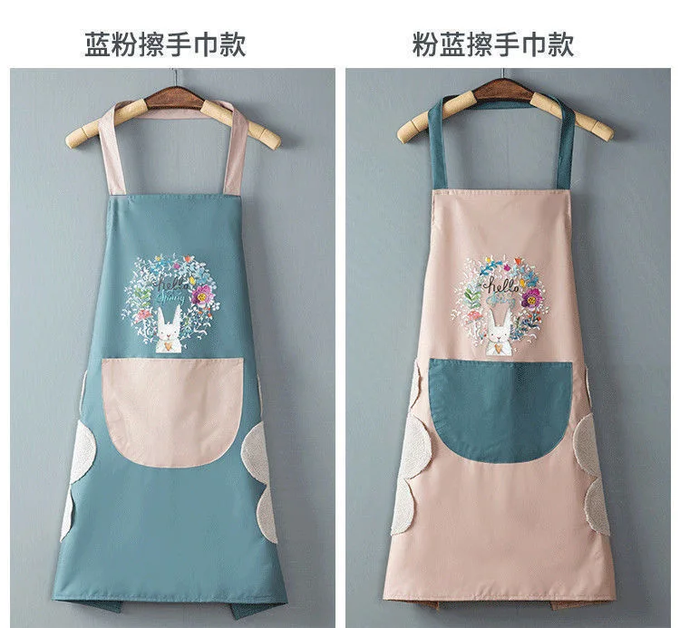 waterproof Korean Cartoon Parent-child Expression Painting Baking Set Aprons with Logo Custom Oxford Cloth Apron
