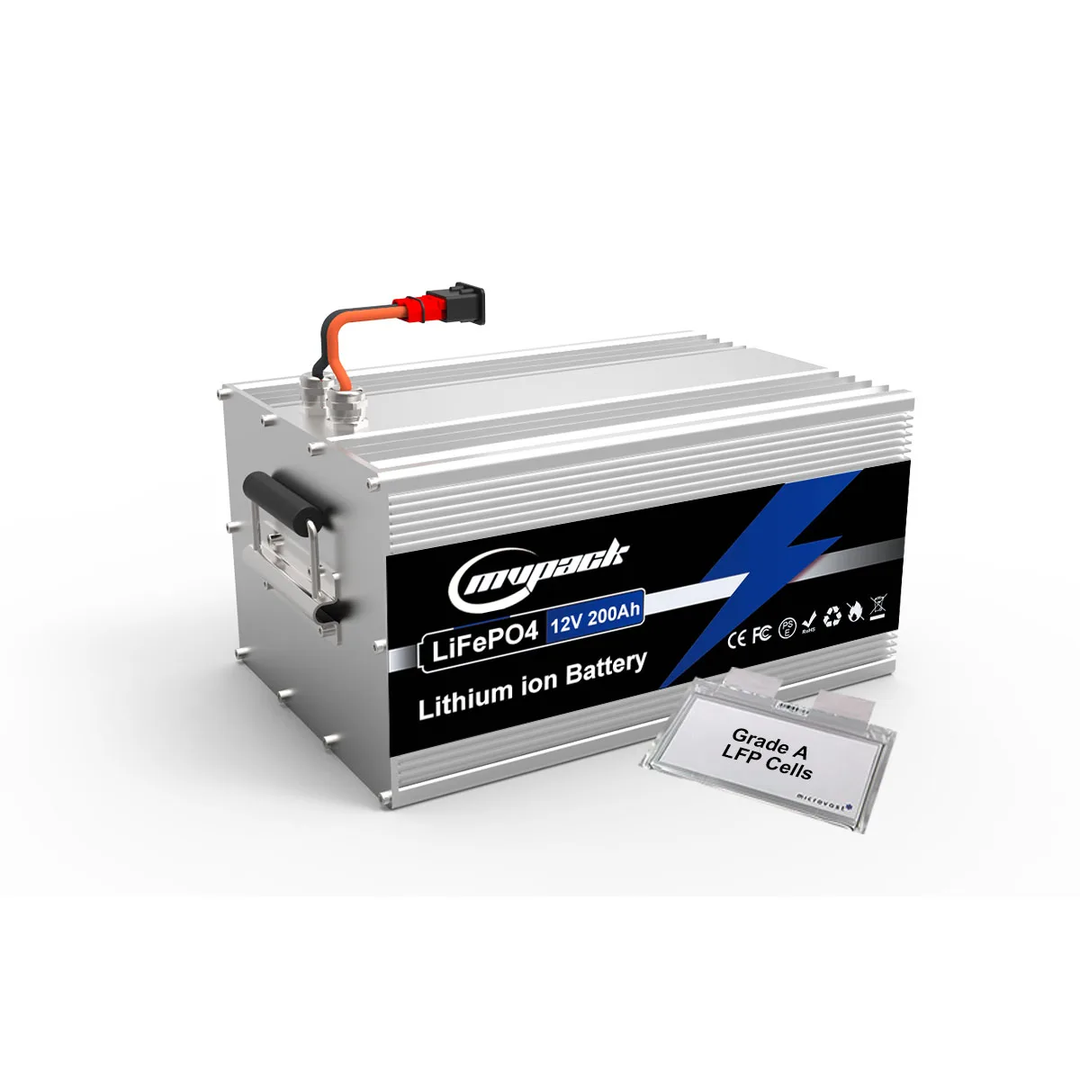 MVPACK Rechargeable deep cycle 12V 200Ah lifepo4 LFP lithium ion battery for Electric Scooter low speed vehicle