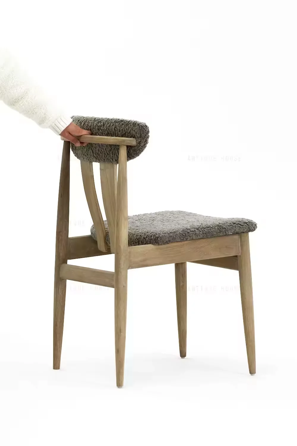 Custom Handmade Wabi-Sabi Style Solid Wood Teak Dining Chair Antique Design Home Furniture for Home or Hotel Use