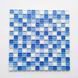 Outdoor spanish style glass crystal mosaic sky blue bathroom swimming pool mosaic