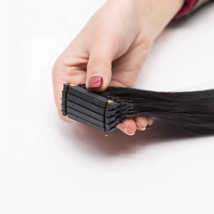 Wholesale 100% 6D Human Hair Extensions 0.8/1 gram per strand Russian Cuticle Aligned Double Drawn 6d Hair Extensions
