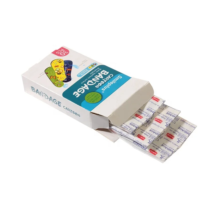 OEM services cartoon printing custom baby band aid  Medical Custom Printed Color Logo Band Aids Design