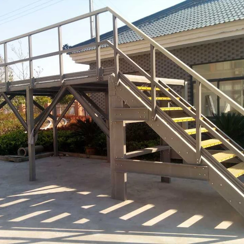 Коррозионно-стойкая полная конструкция Frp система Frp поручни и лестничные перила Поручни и перила Frp