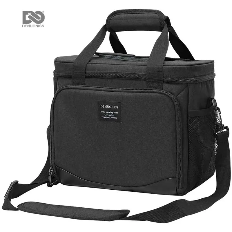 China supplier wholesale high capacity reusable shoulder lunch bags big size picnic bag portable food ice cooler box for camping