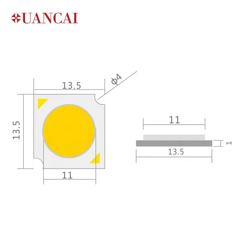 3W COB LED chip led array for car light