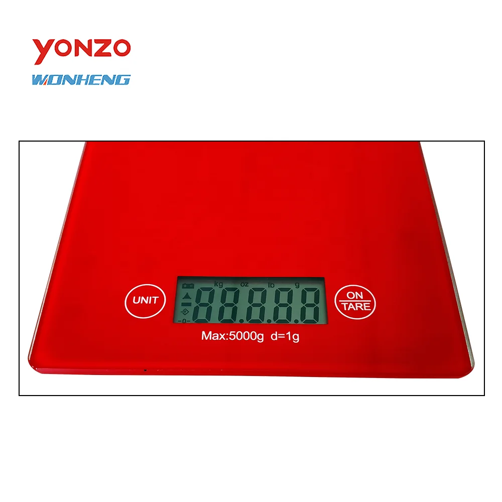 Kitchen Weighing Scales Made in China Reliable Quality Novel Design 5kg Household Scales Digital Display 23*16*2 Cm Rectangle