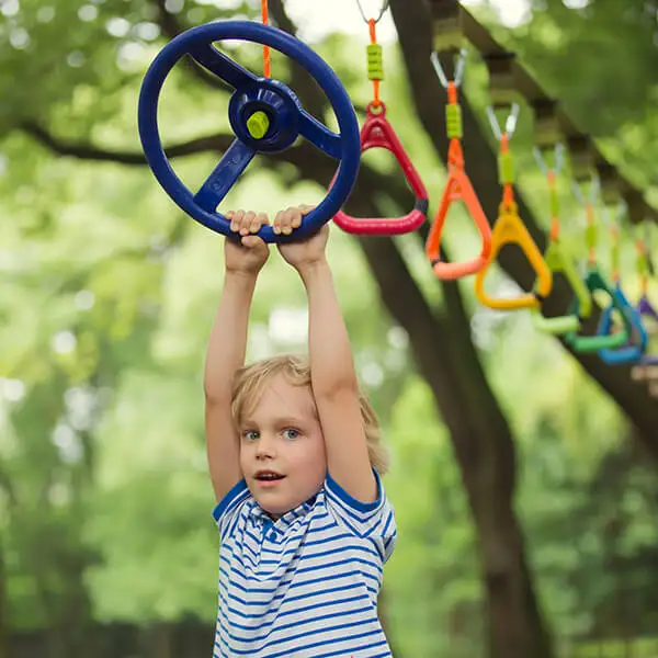 Портативные 50ft Детские ниндзя накладные линии с препятствиями для детей