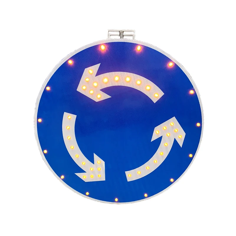 High Way Outdoor Street Road Flashing Reflective Safety Warning Boards Light Solar LEDTraffic Sign