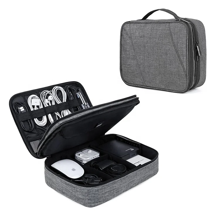 Wholesale Canvas 1680D Polyester Portable Waterproof Tote Tool Bag for Date Cable Power Bank Driver
