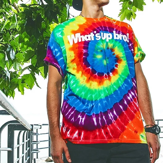 Custom sublimation rainbow 3d tshirts printed dry fit men fitted t shirt